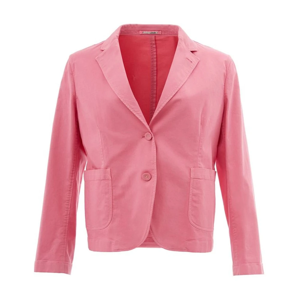 Lardini Elegant Pink Cotton Jacket Pink Dames