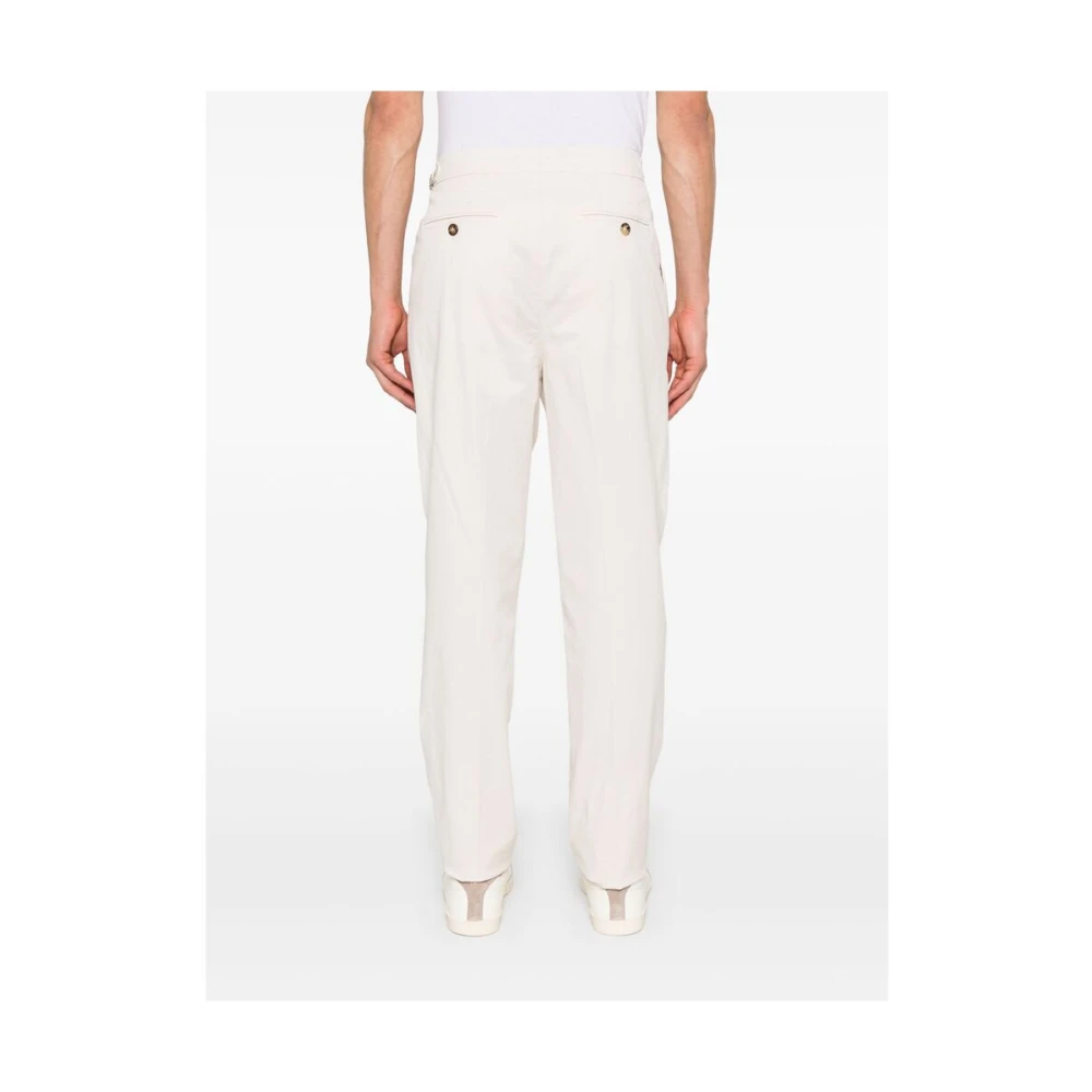 BRUNELLO CUCINELLI Beige Broek met Verstelbare Taille White Heren