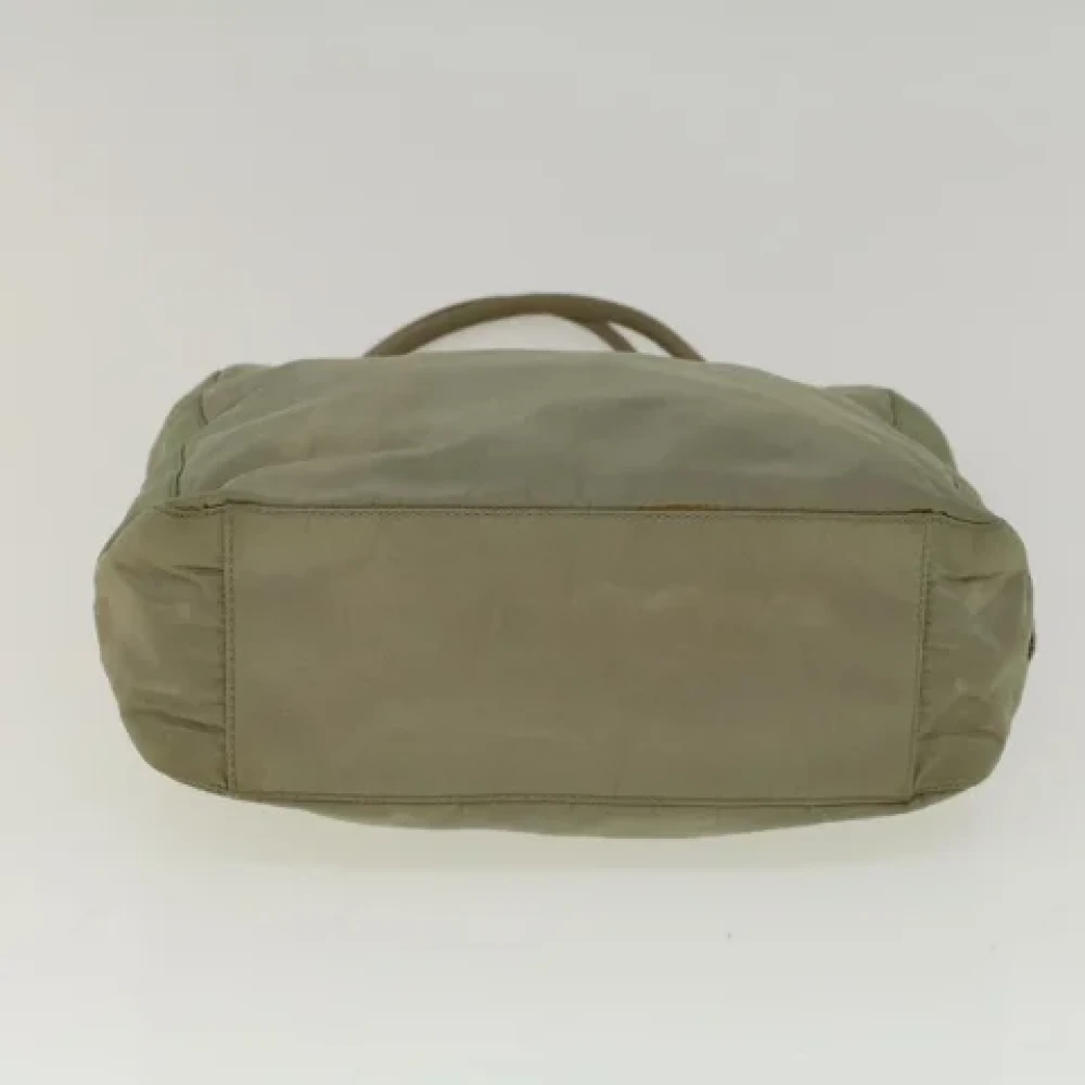 Prada Vintage Pre-owned Nylon handbags Green Dames