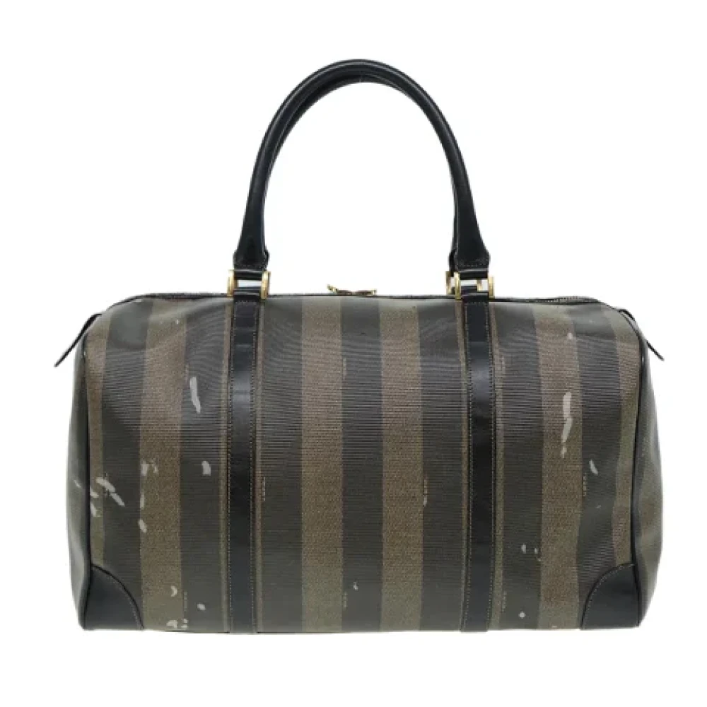 Fendi Vintage Pre-owned Nylon travel-bags Brown Dames