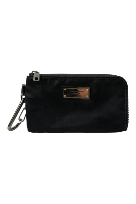Nylon Logo Plaque Keyring Pouch