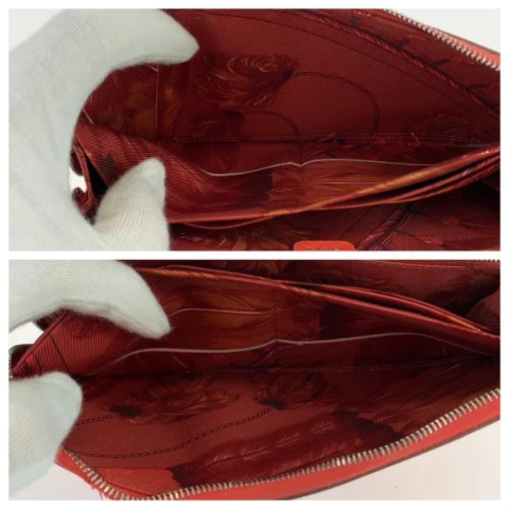Hermès Vintage Pre-owned Leather wallets Red Dames