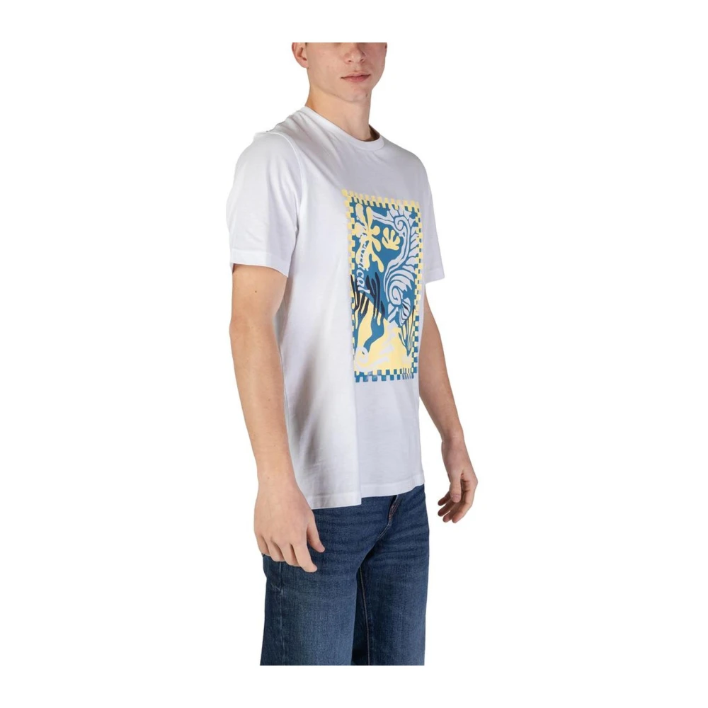 Hugo Boss Korte mouwen katoenen T-shirt collectie White Heren
