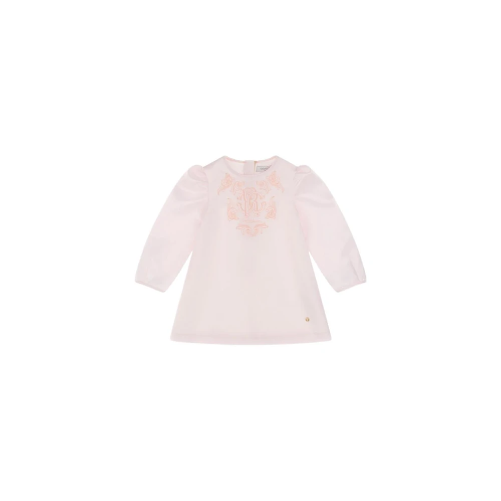 Roberto Cavalli Girls Pink Dresses, 2 Y, Logo Dress Made In Italy
