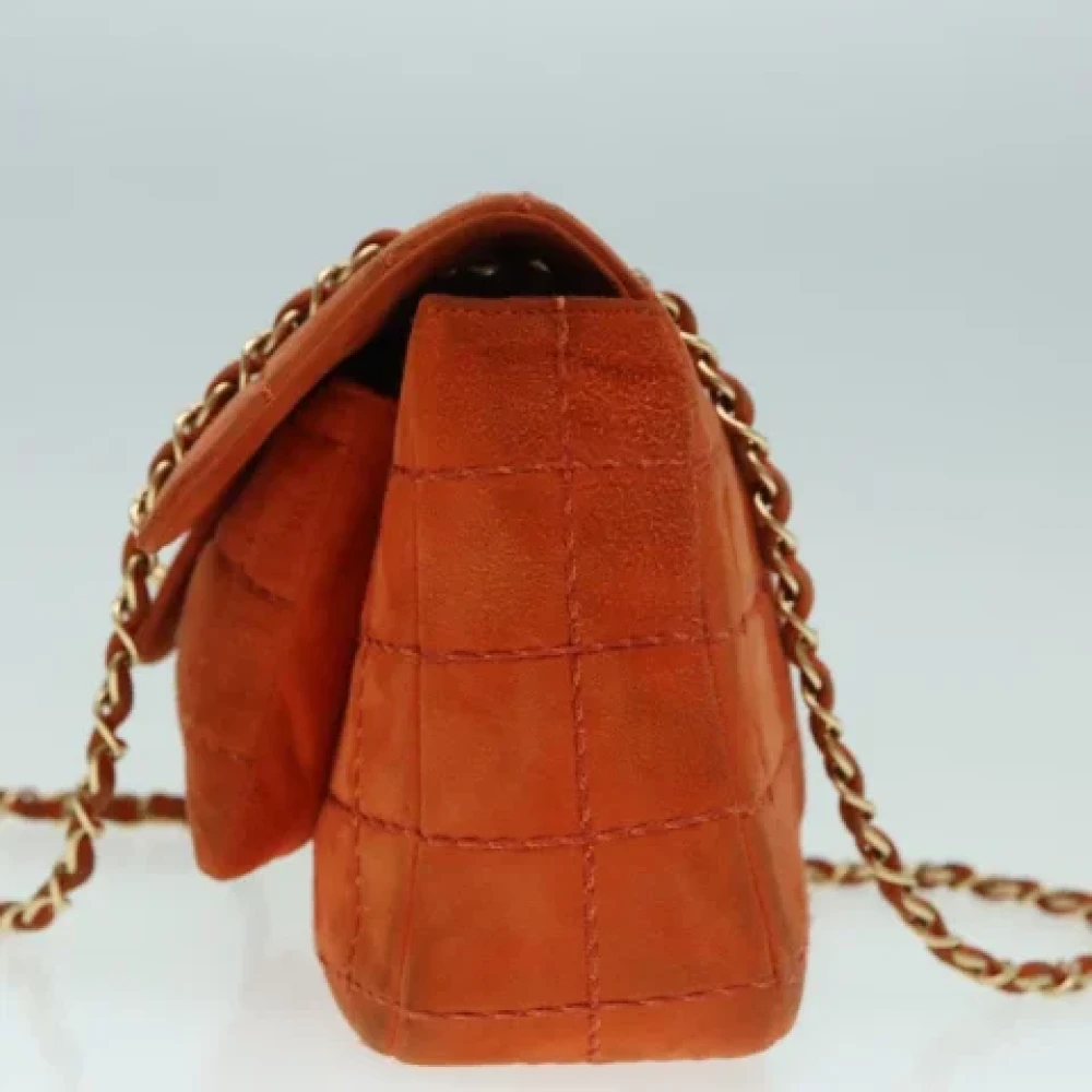 Chanel Vintage Pre-owned Suede chanel-bags Orange Dames
