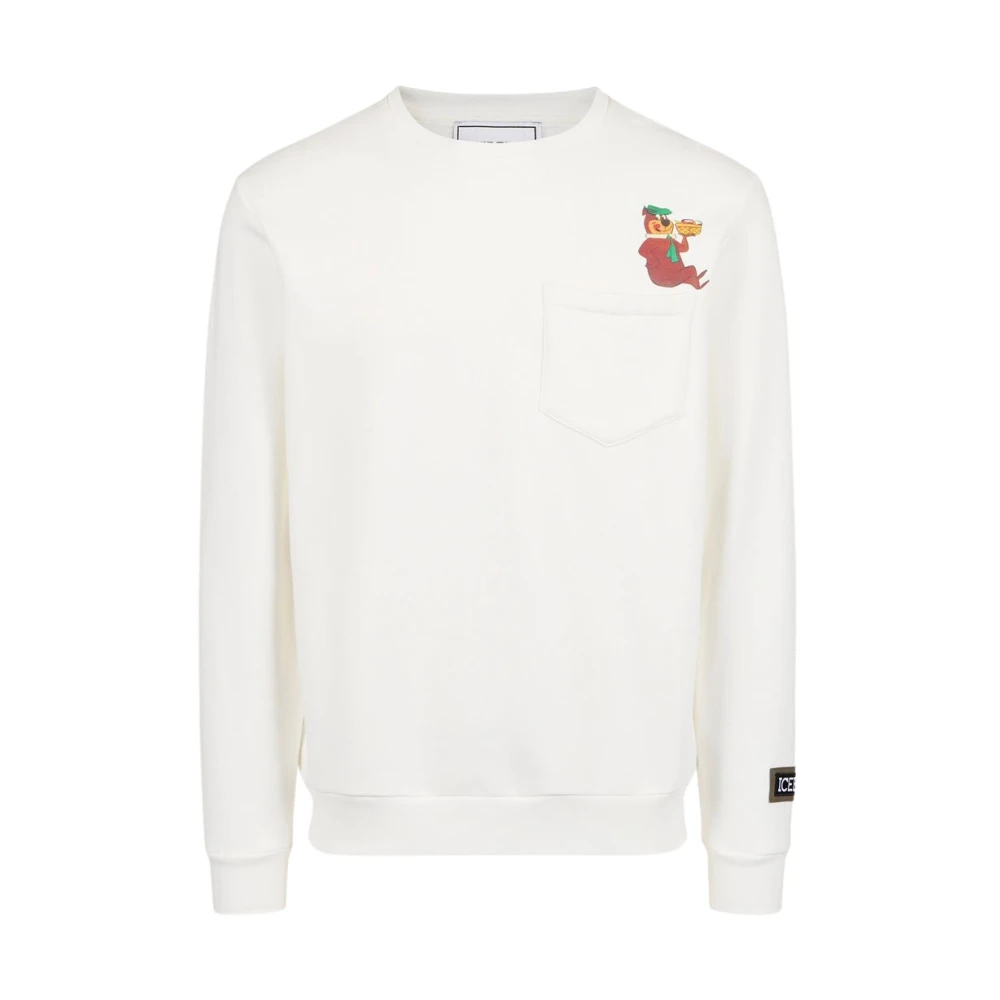 Iceberg Sweatshirt met Yogi-print Beige Heren
