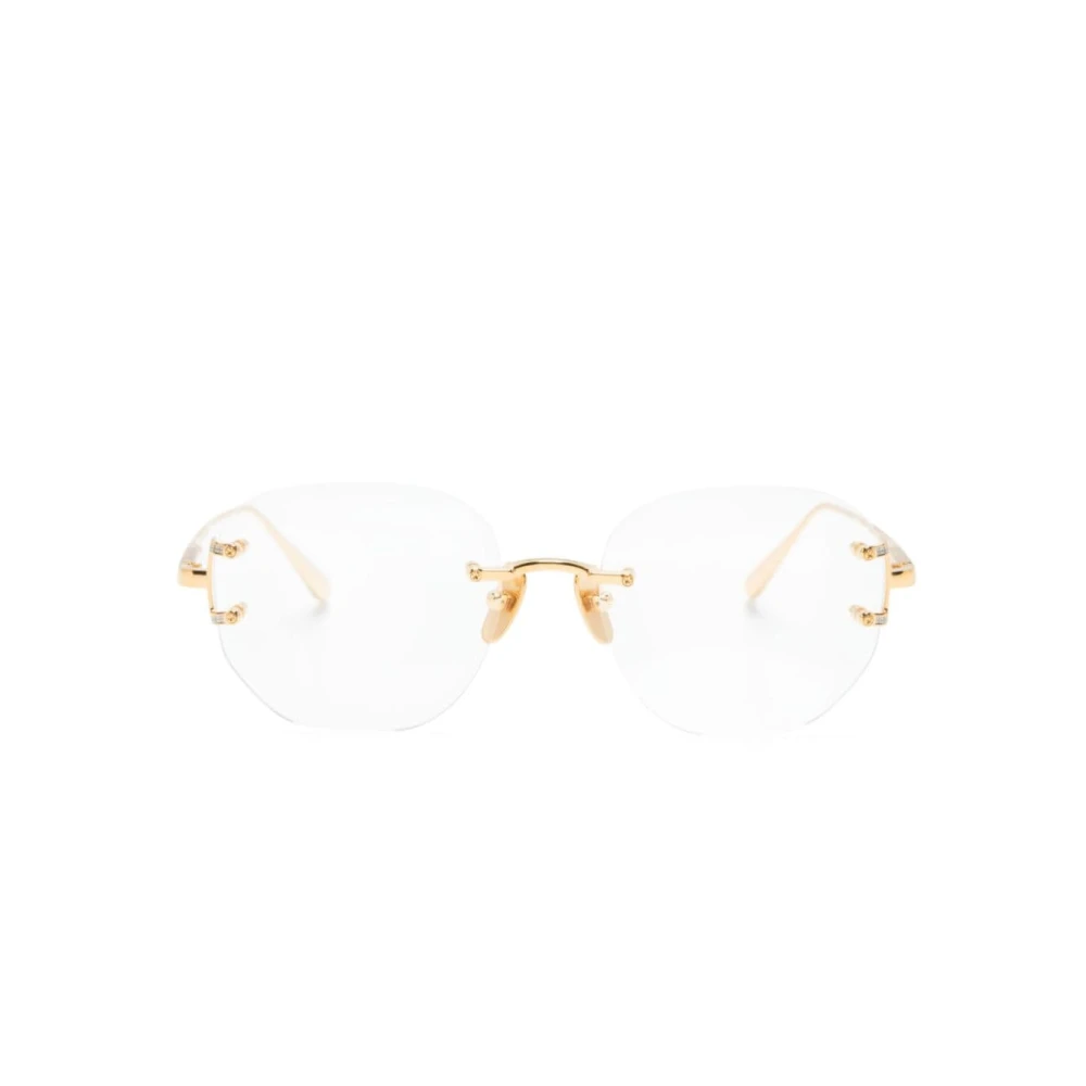 Linda Farrow Gouden Optisch Frame Must-Have Stijl Yellow Unisex