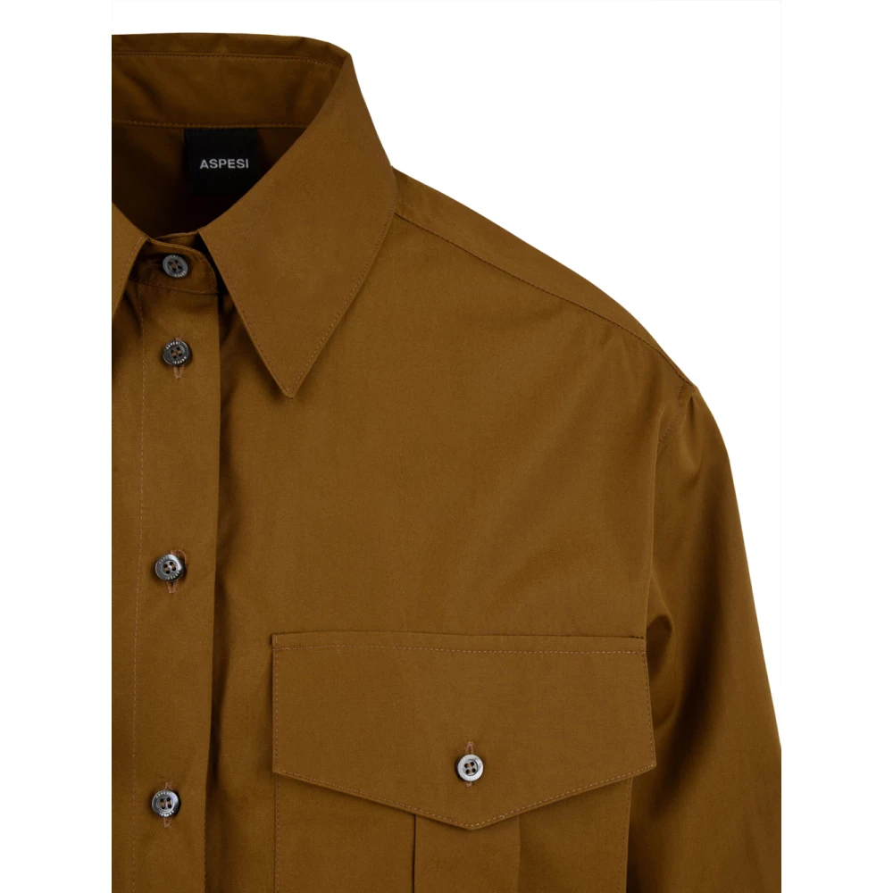 Aspesi Camicia Modello 5414 D307 85218 Brown Dames