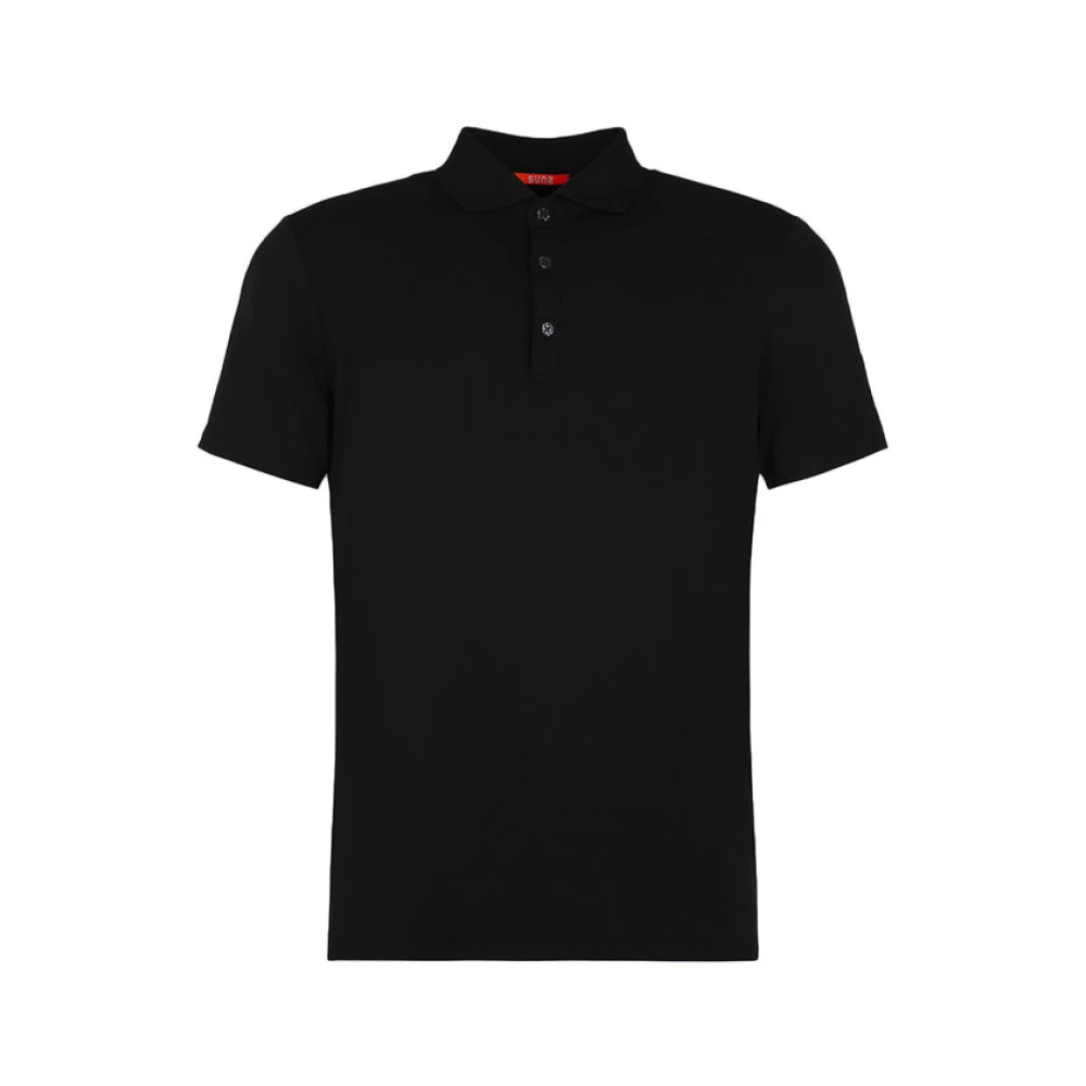 Suns Katoenen Polo Shirt Black Heren