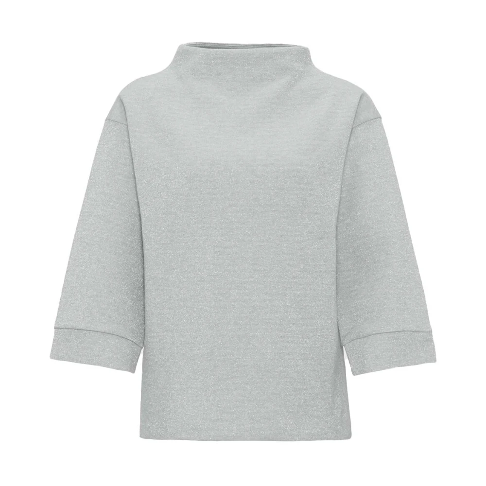 Opus Glittera Sweatshirt Gray Dames