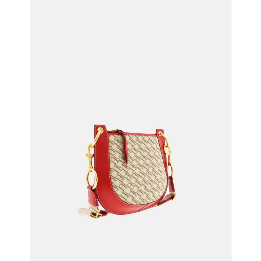 Carolina Herrera Rode leren crossbody tas Castañuela Red Dames