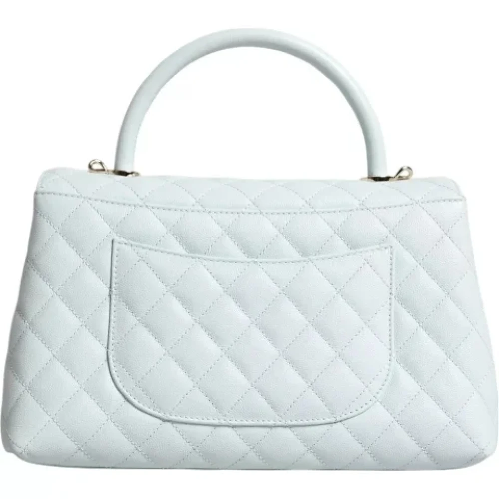 Chanel Vintage Pre-owned Leather chanel-bags Blue Dames