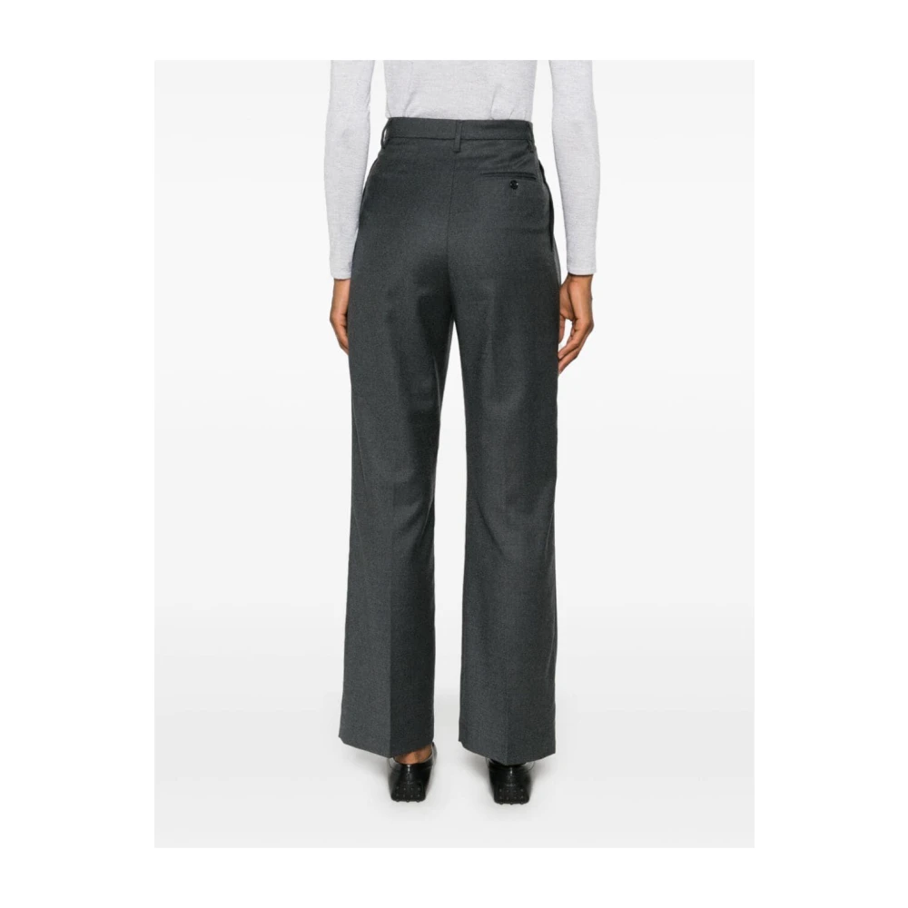 Barena Venezia Grijze Flanellen Wollen Broek met Plooien Gray Dames