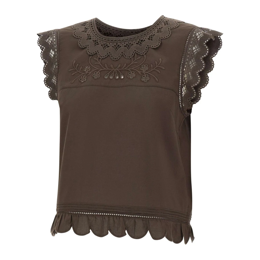 The Garment Brown Blouses, Female, Xs, Kirsten Top