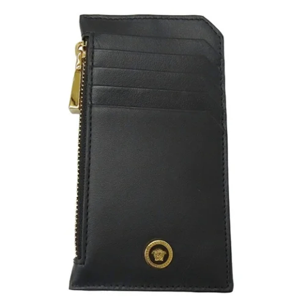 Versace Pre-owned Leather wallets Black Dames