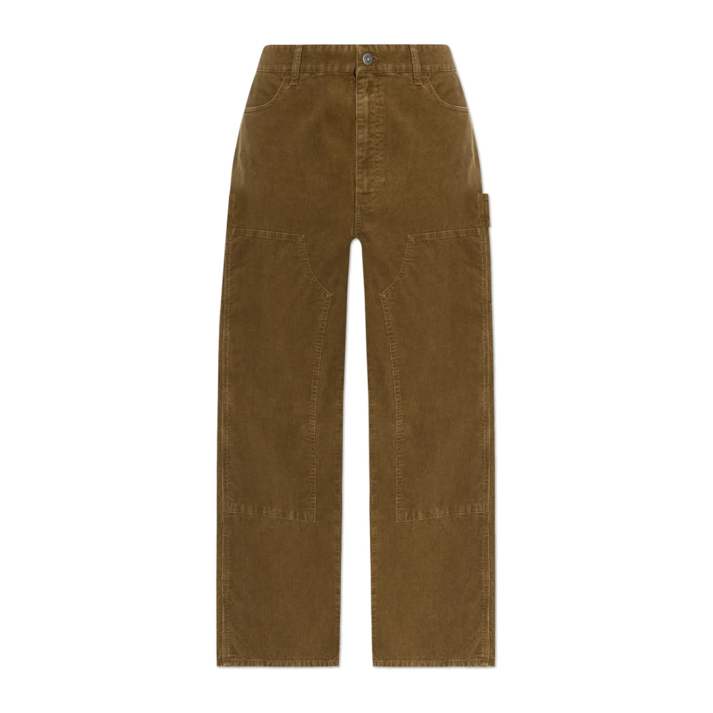 Golden Goose , Wide Trousers, Male, Brown, M, Corduroy Trousers