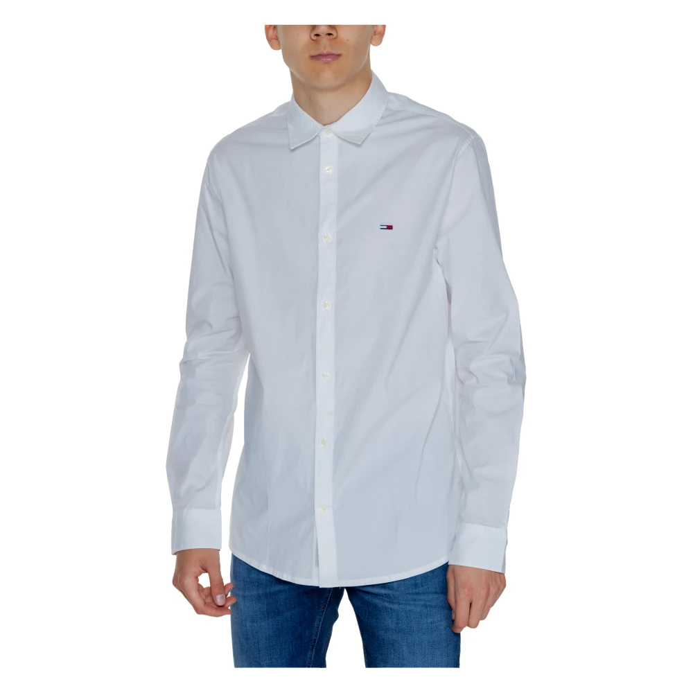 Tommy Jeans Lange mouwen shirt Herfst Winter collectie White Heren