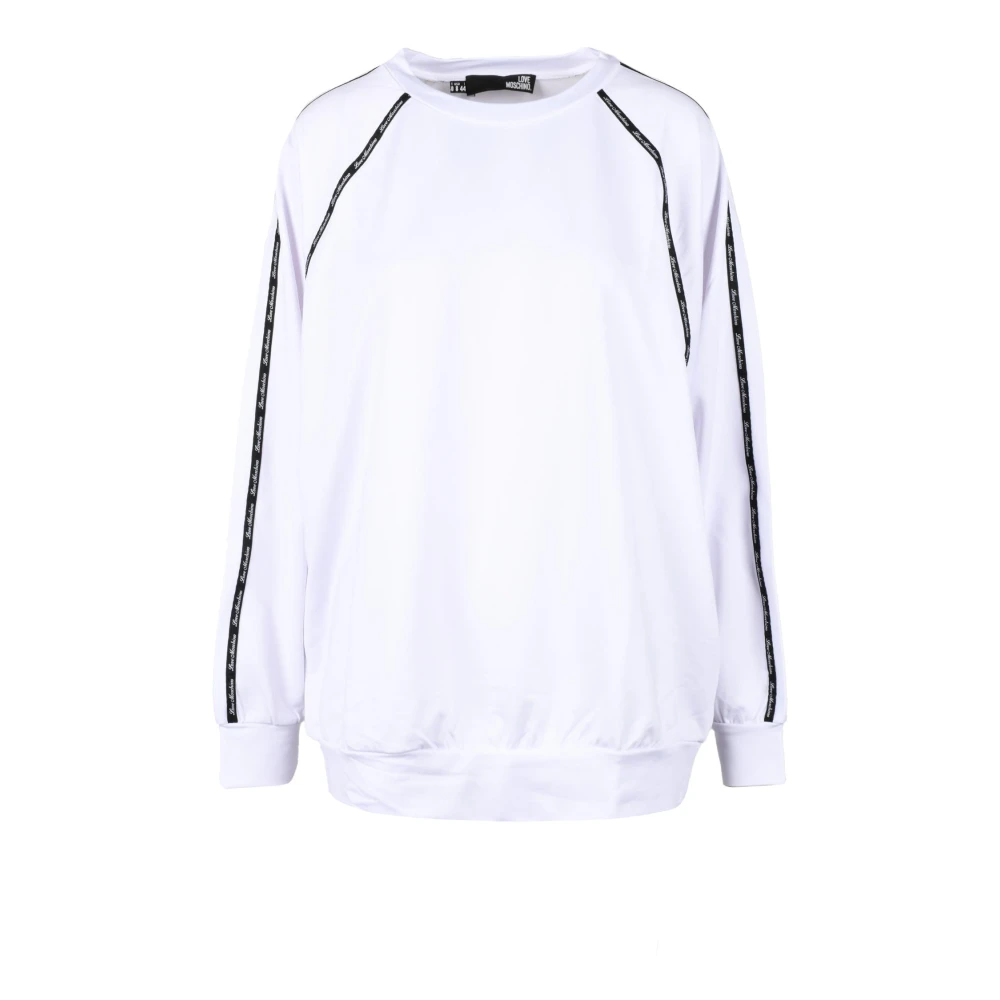 Love Moschino Stijlvolle Gebreide Top met Spandex White Dames