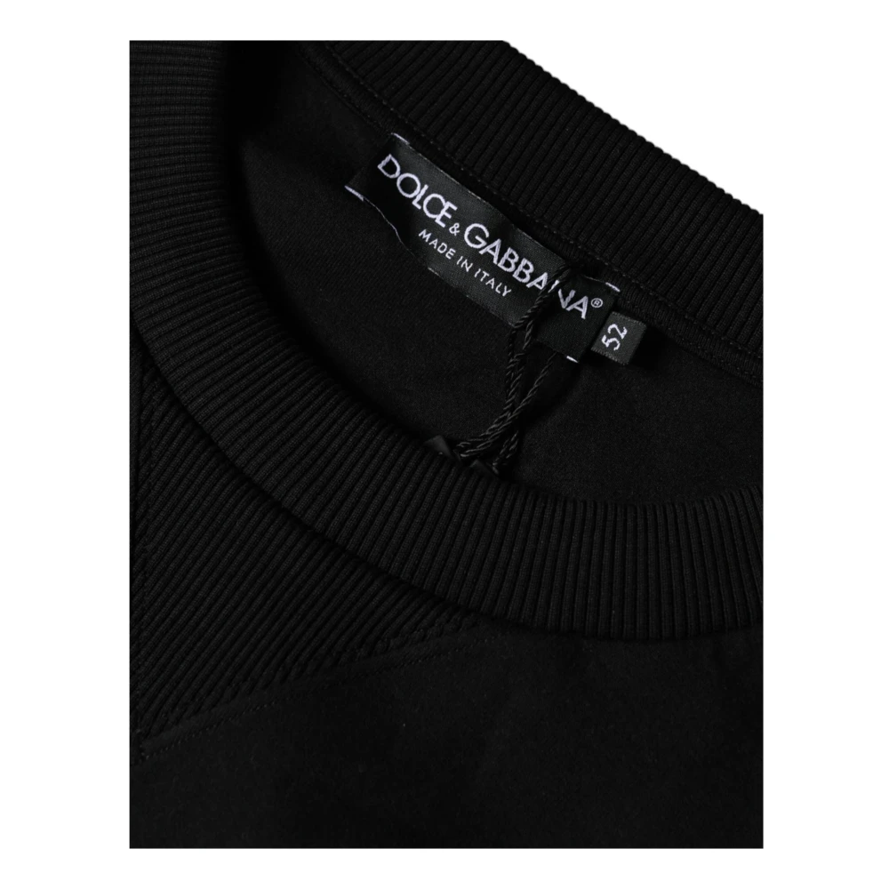 Dolce & Gabbana Luipaardprint Pullover Sweater Mannen Black Heren