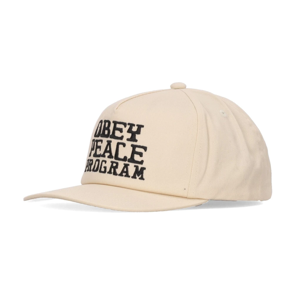 Obey Men's Beige Curved Visor Snapback Cap