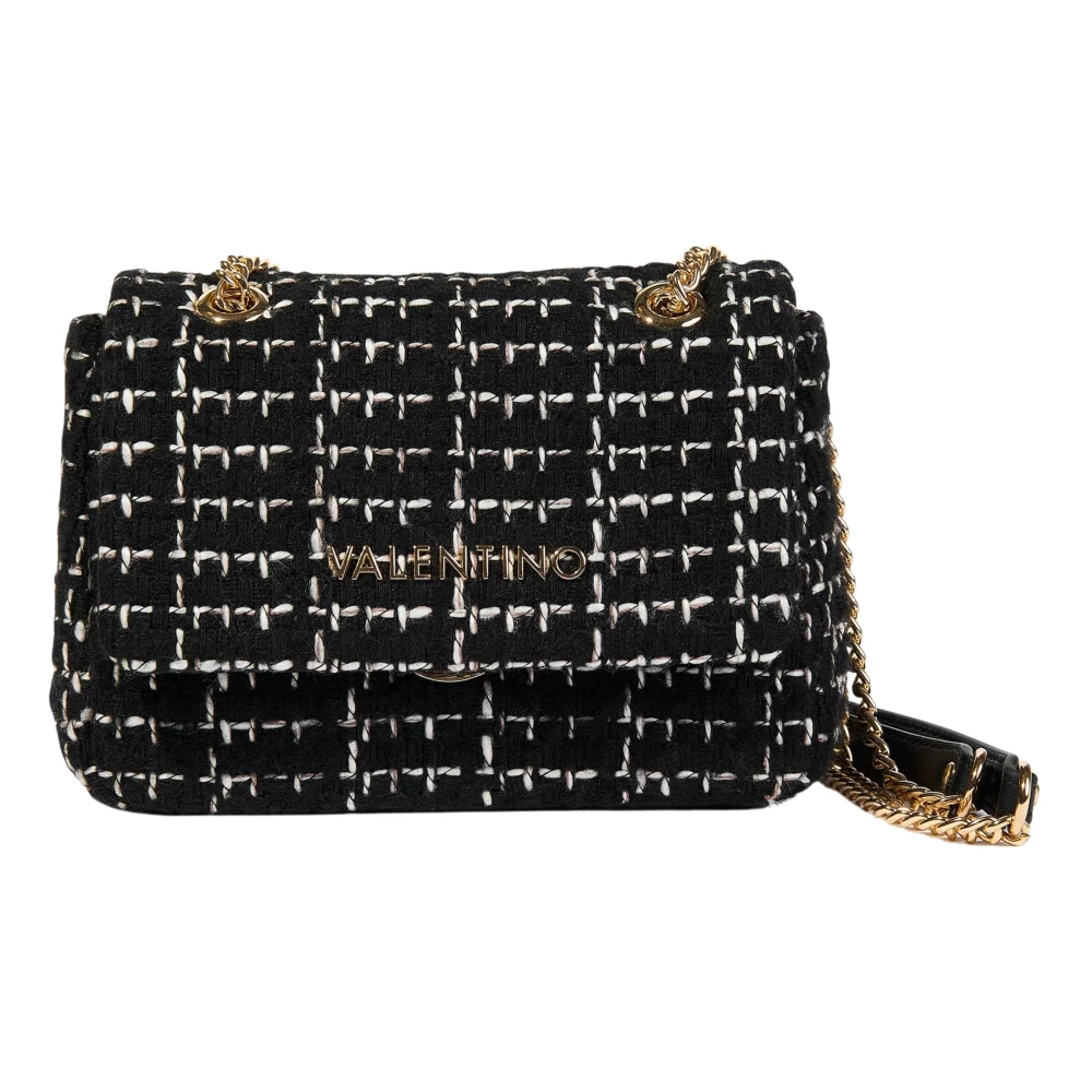 Valentino Black Bags, Female, One Size, Tweed Flap Bag