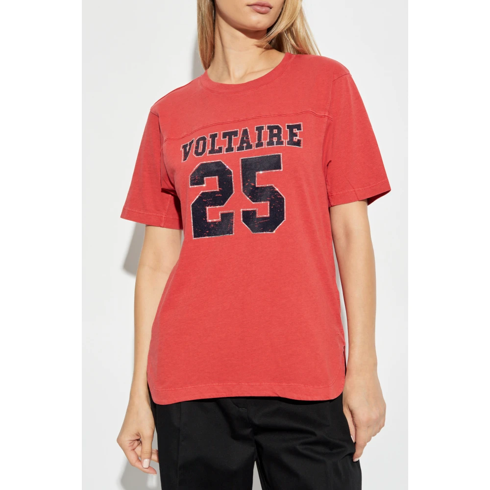 Zadig & Voltaire T-shirt Strik Red Dames