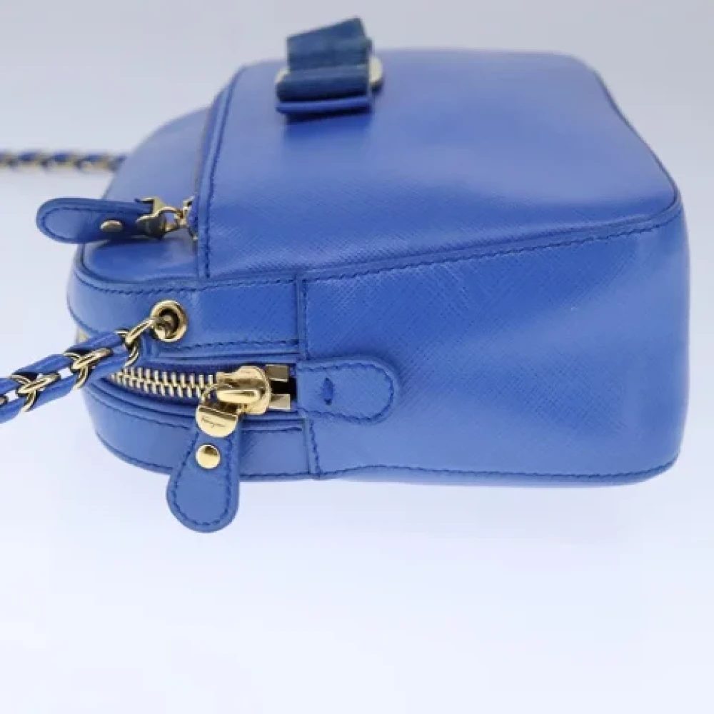 Salvatore Ferragamo Pre-owned Leather shoulder-bags Blue Dames