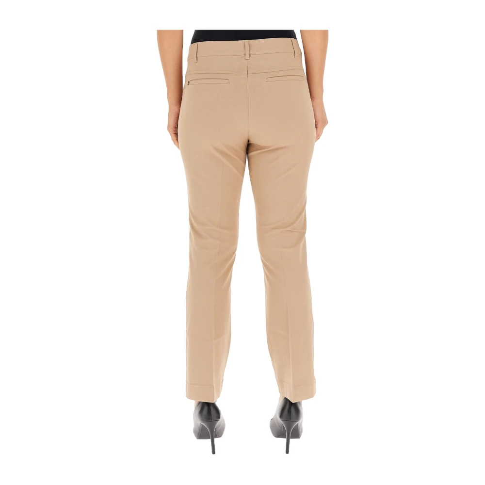 Pennyblack Katoenen broek met rechte pijpen Beige Dames