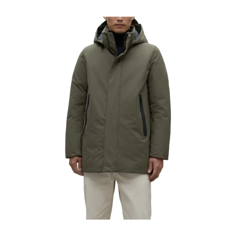 Ecoalf Gerecyclede Oceaan Polyester Parka Jas Green Heren