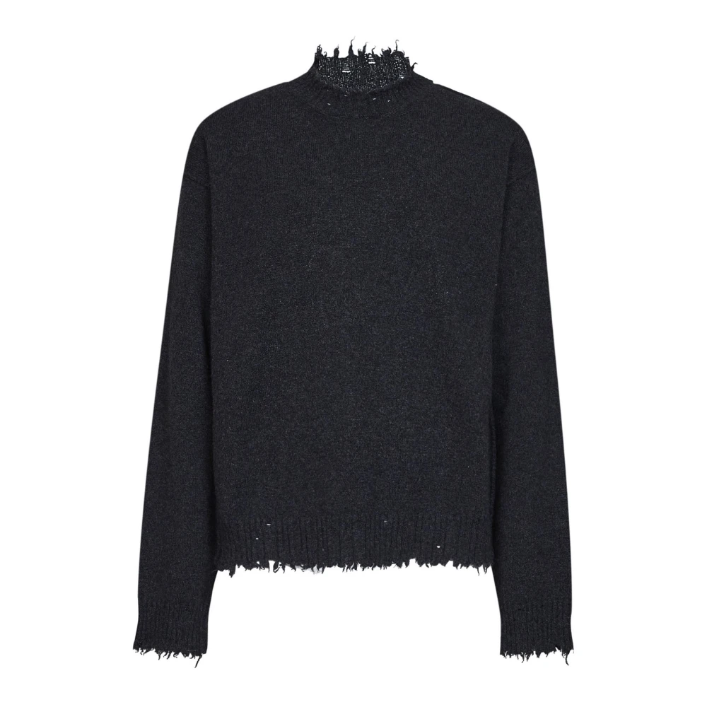 Uma Wang Ribbed Crewneck Jumper - Male - Cashmere Knitwear - Gray - Xl - Knitwear