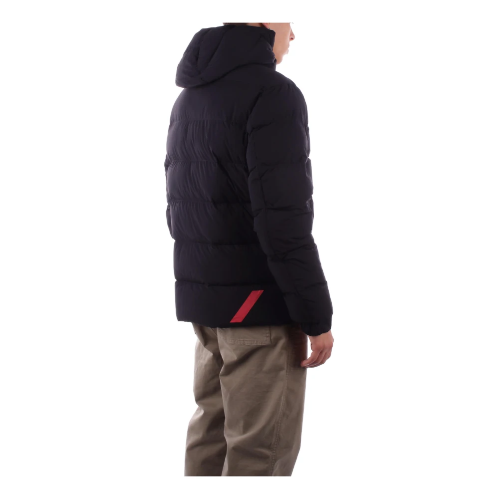 Afterlabel Zwarte Jas met Capuchon en Ritszakken Black Heren