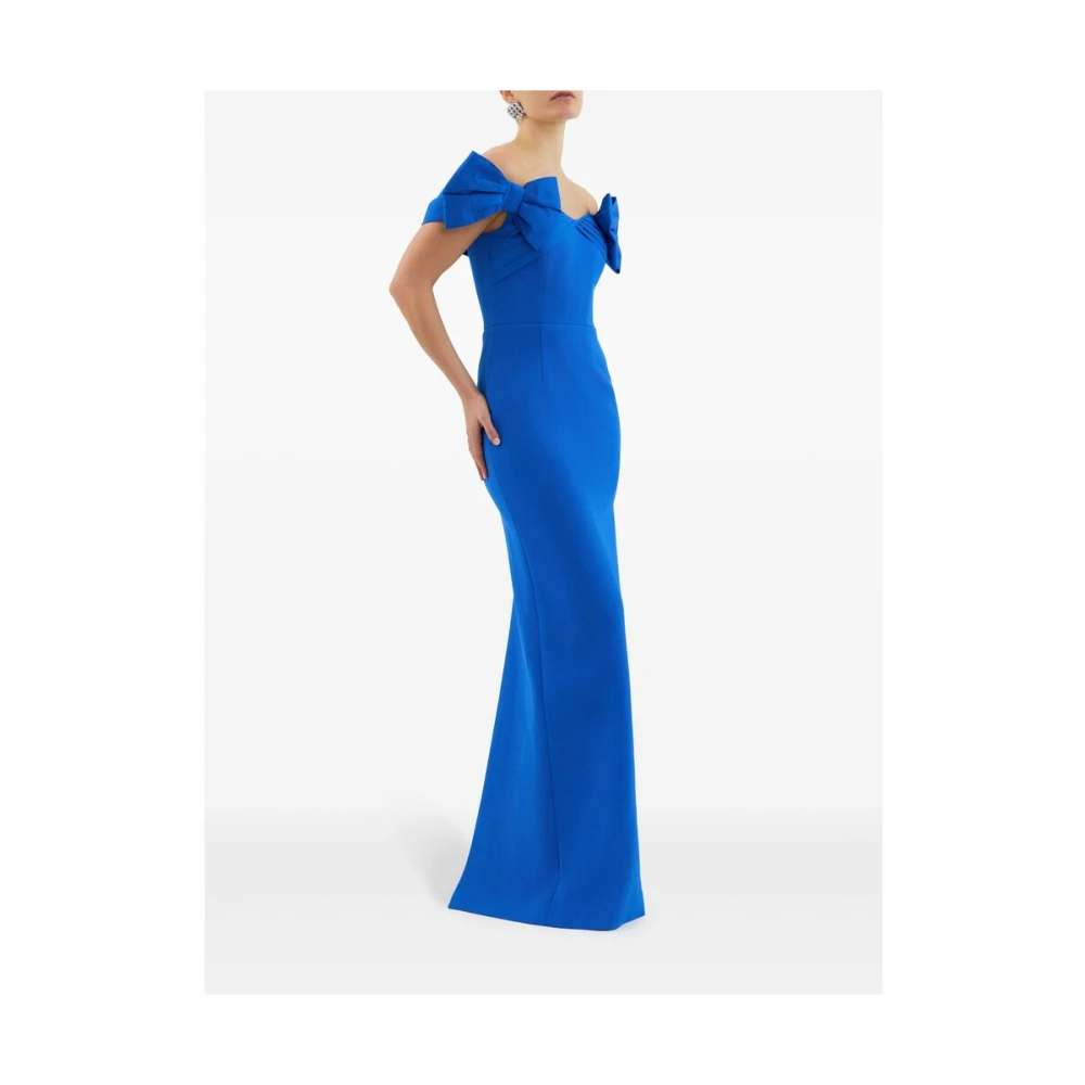 Rebecca Vallance Koningsblauwe Off-Shoulder Jurk met Strik Blue Dames