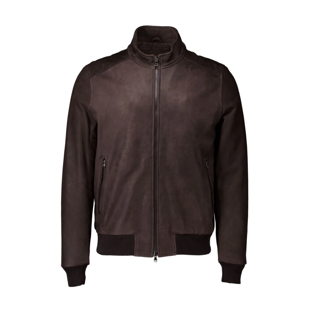 Barba Napoli Donkerbruin Dakota Leren Jas Brown Heren