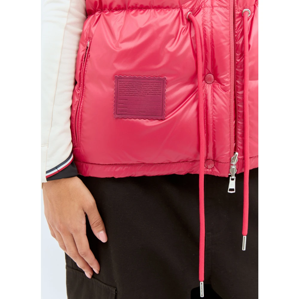 Moncler Omkeerbare korte donsjas Red Dames