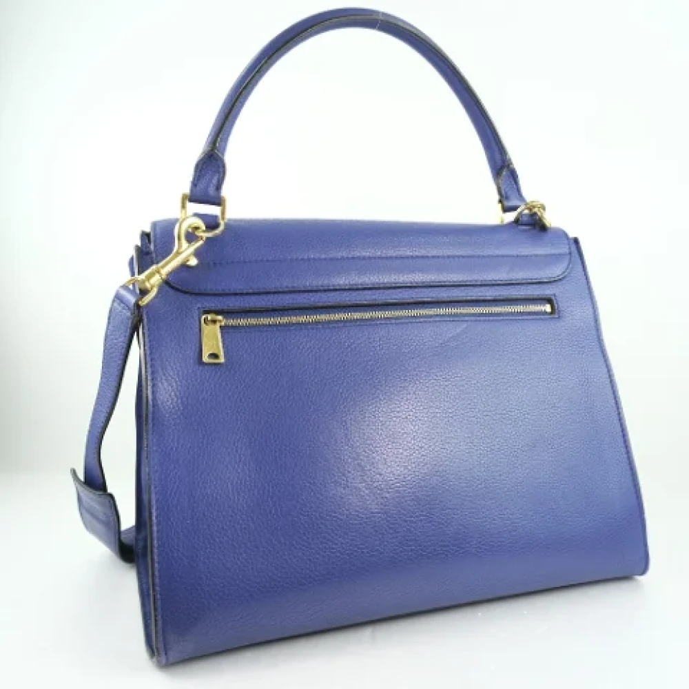 Celine Vintage Pre-owned Leather handbags Blue Dames