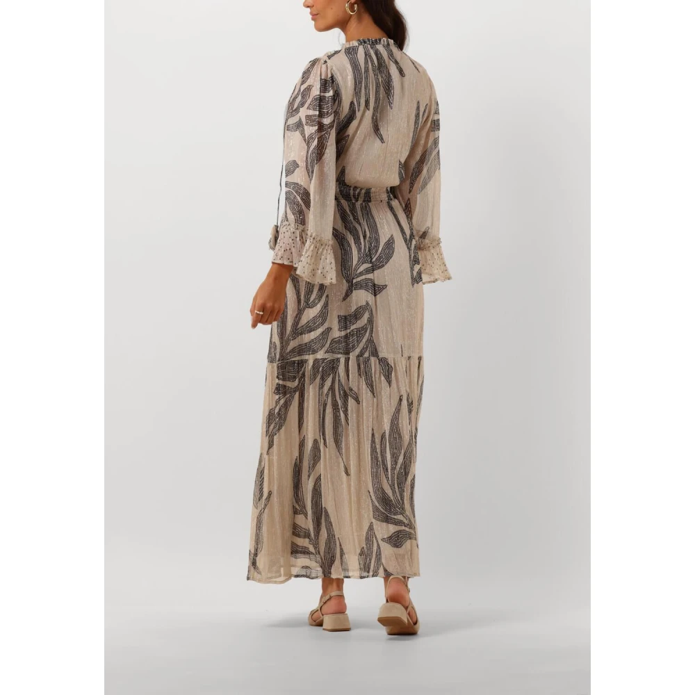 Ibana Elegante Taupe Maxi Jurk Beige Dames