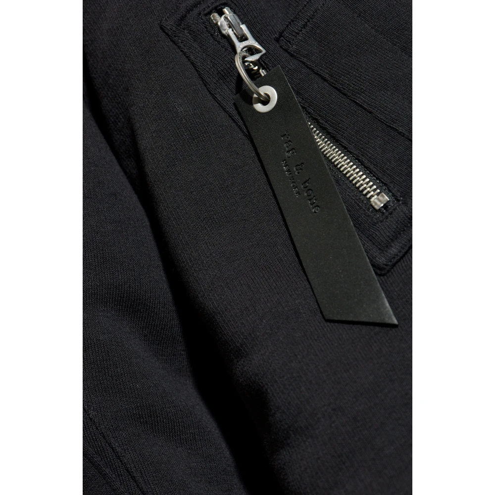 Rag & Bone Jas in terry bomberstijl Black Heren