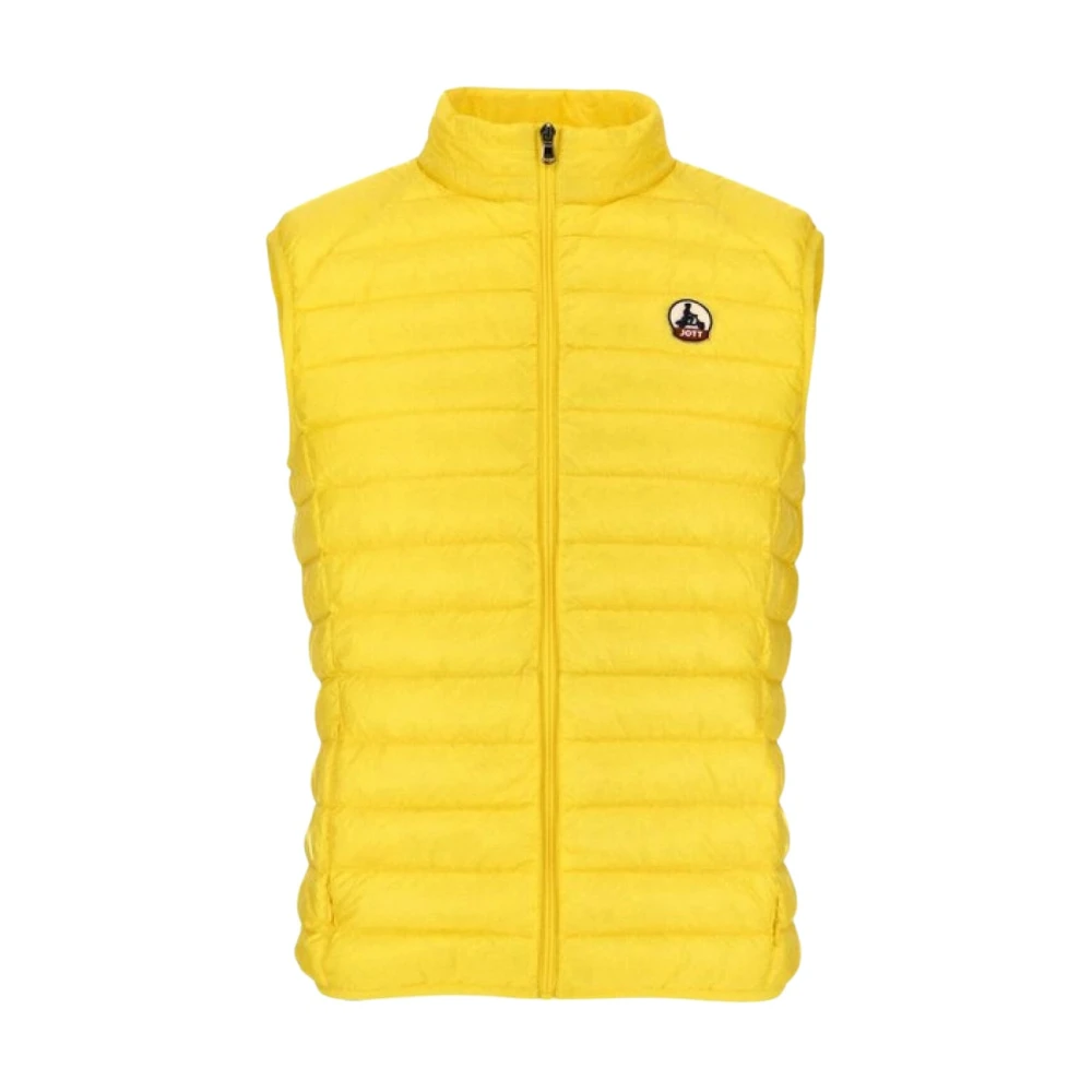 Jott Gul Puffer Vest - Ärmlös, Quiltad Yellow, Herr