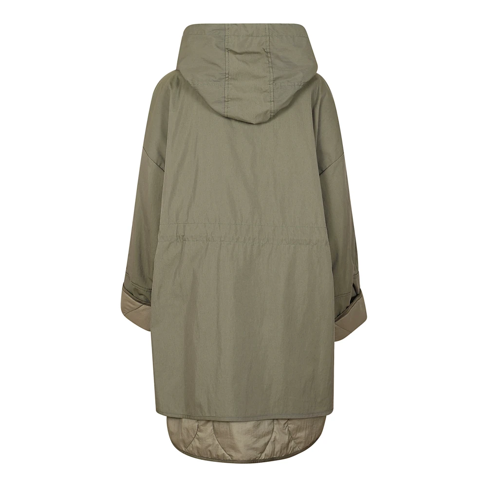 Max Mara Weekend Omkeerbare katoenen parka in khaki Green Dames