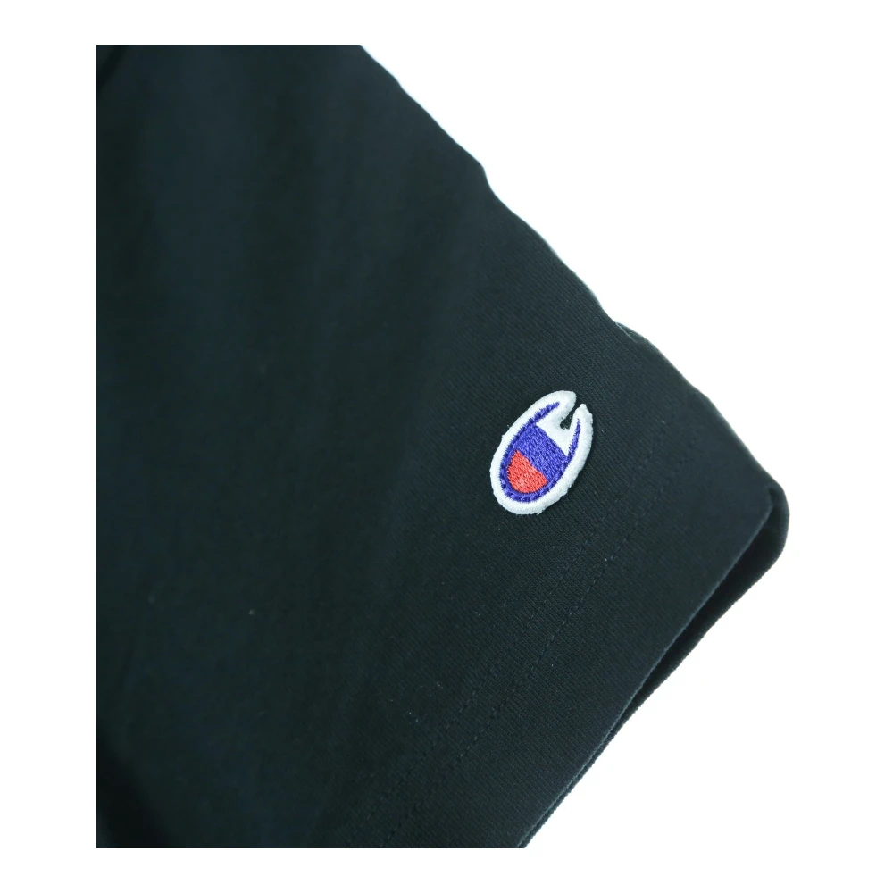 Champion Zwarte Crewneck Tee Shirt Black Heren