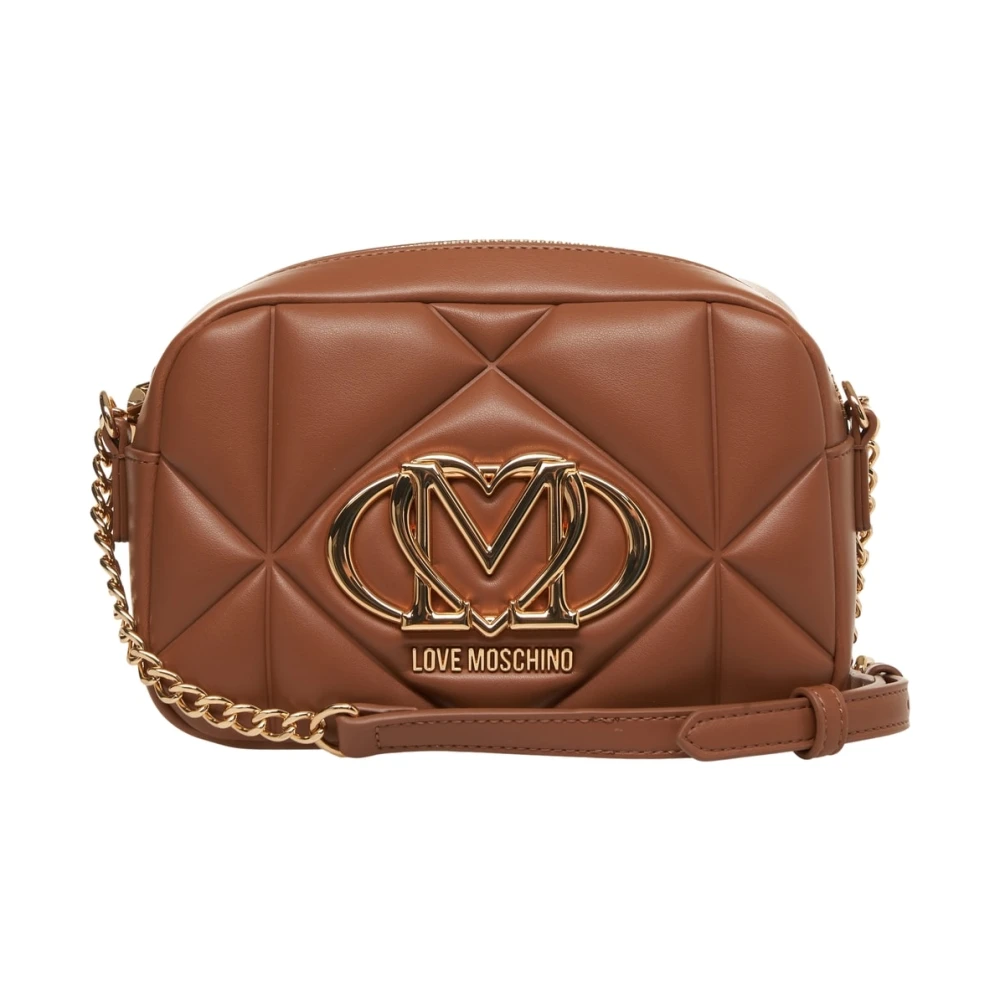 Love Moschino Bruine Gewatteerde Schoudertas Brown Dames