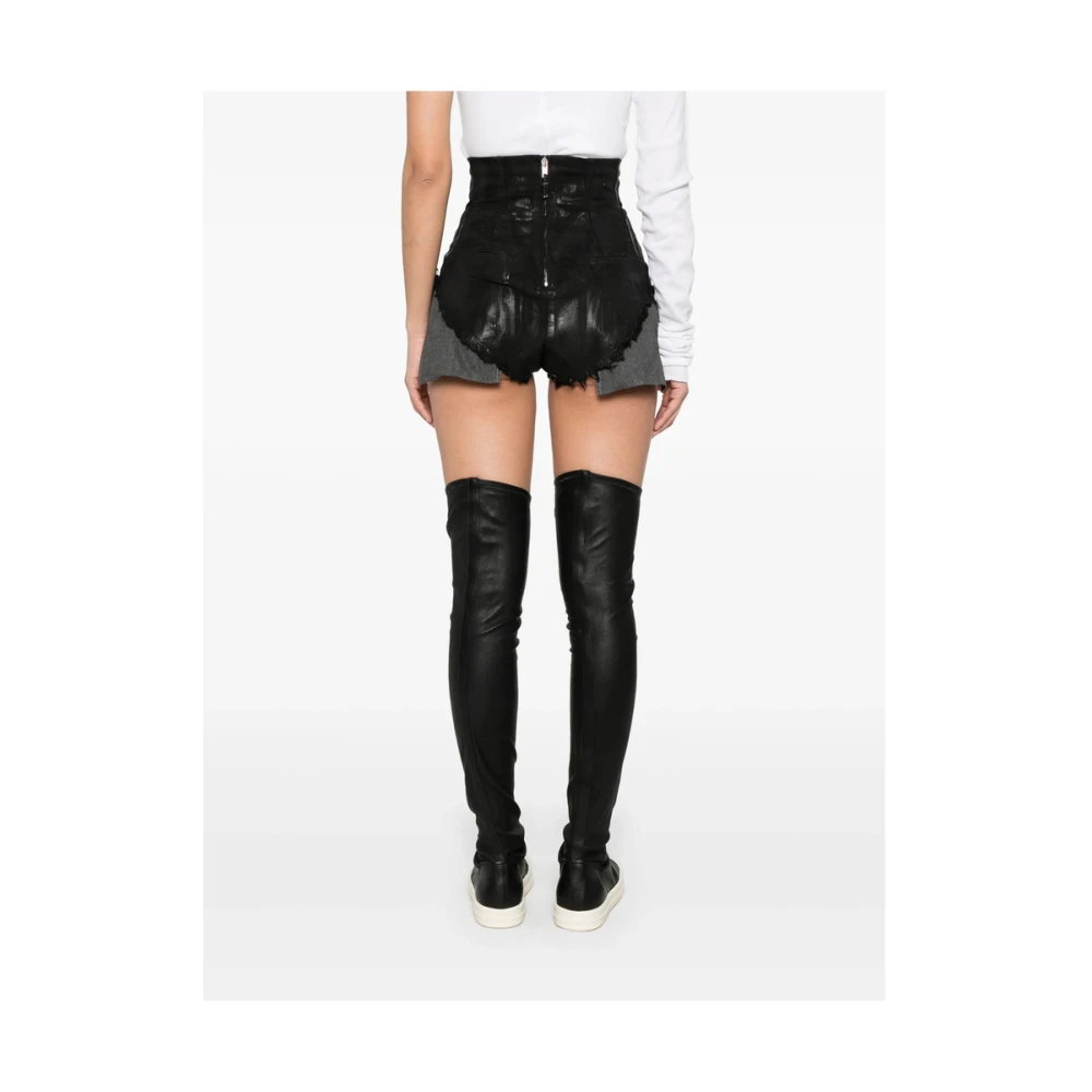 Rick Owens Zwarte Shadow Rits Zakken Broek Black Dames