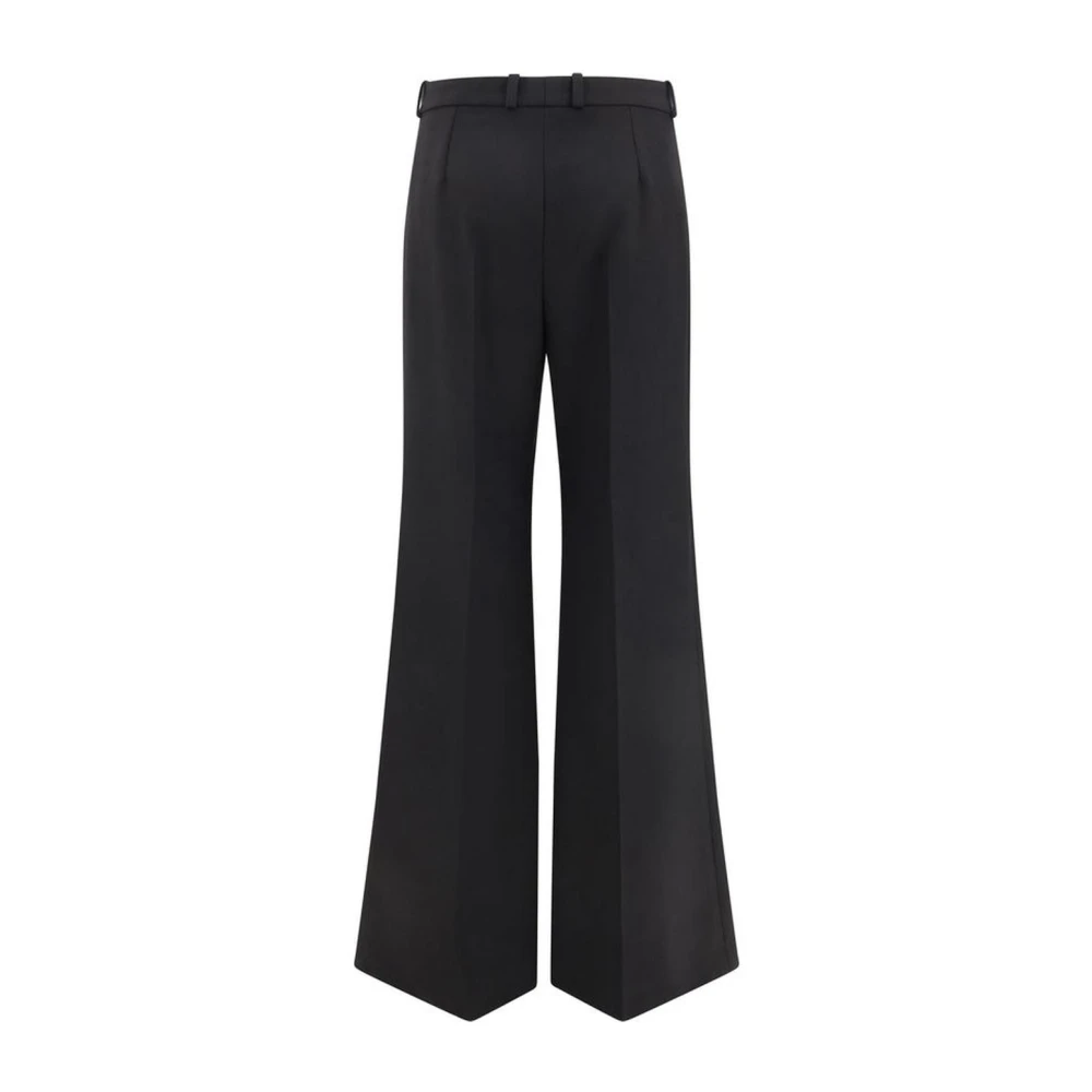 Chloé Wollen Flare Broek met Rits Black Dames