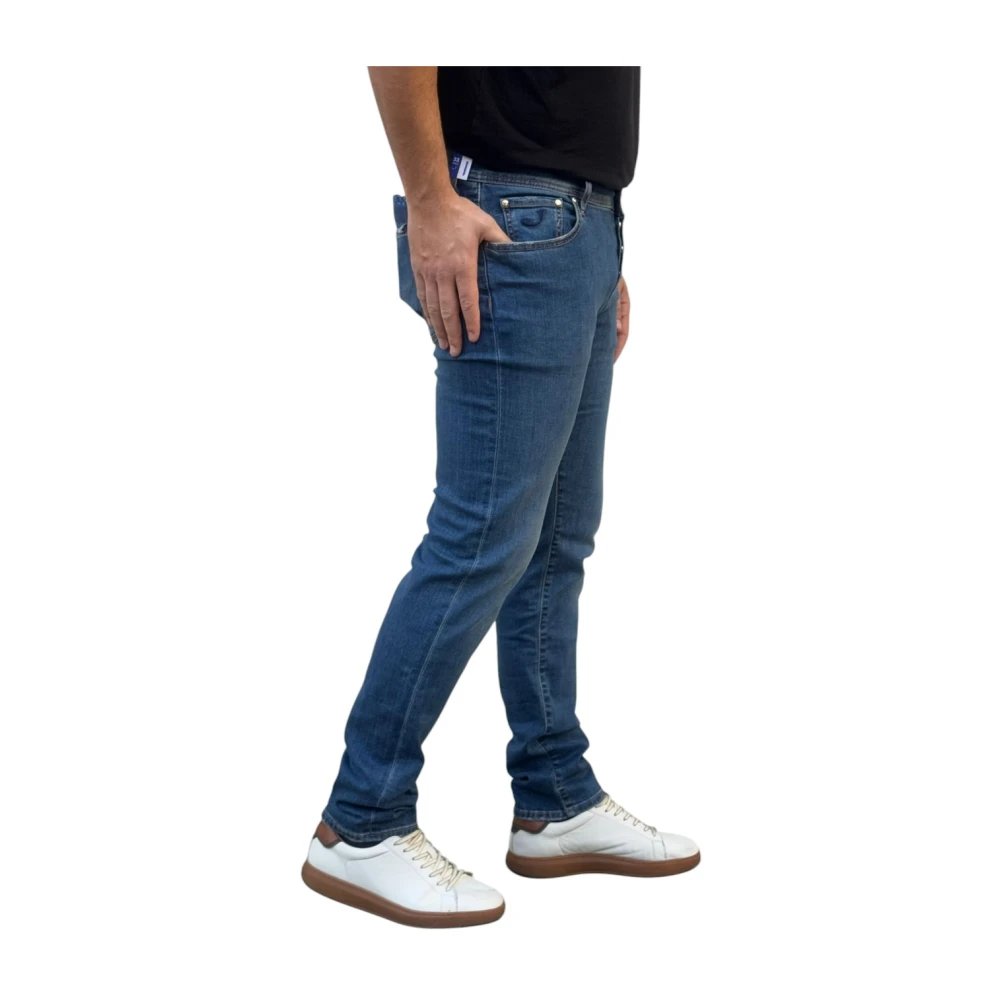 Jacob Cohën Katoenmix Slim Fit Jeans Blue Heren