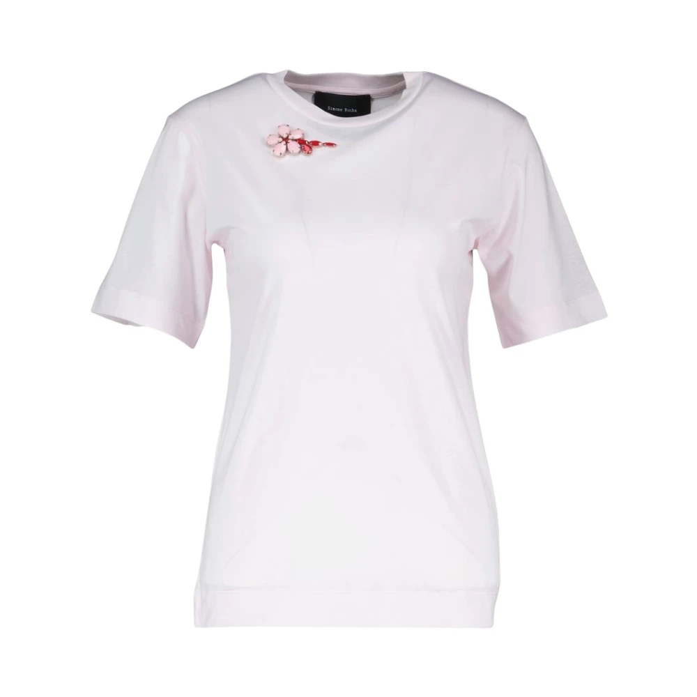 Simone Rocha Pearl & Chain Boy T-Shirt - Female - T-Shirts - Pink - S - Tops