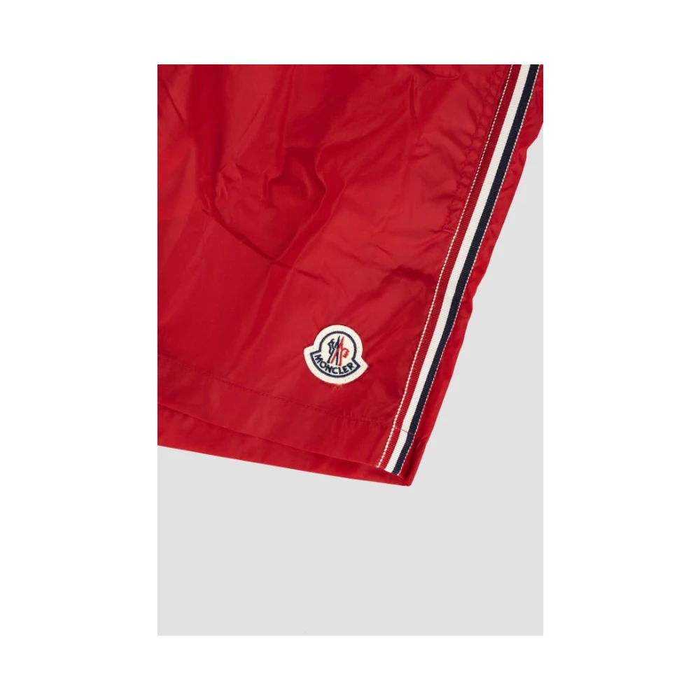 Moncler Rode zwemshorts met klittenbandsluiting Red Heren