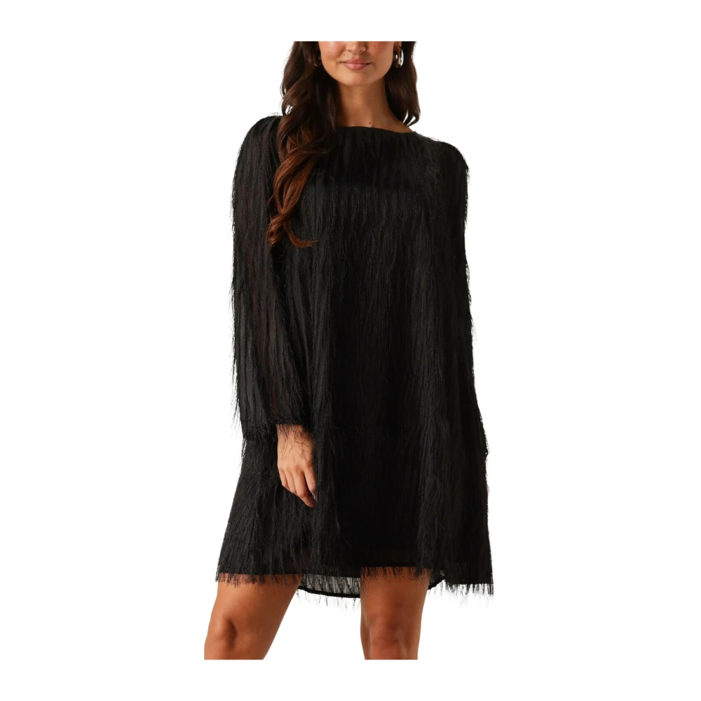 Y.A.S Elegante Boatneck Jurk voor Vrouwen Black Dames