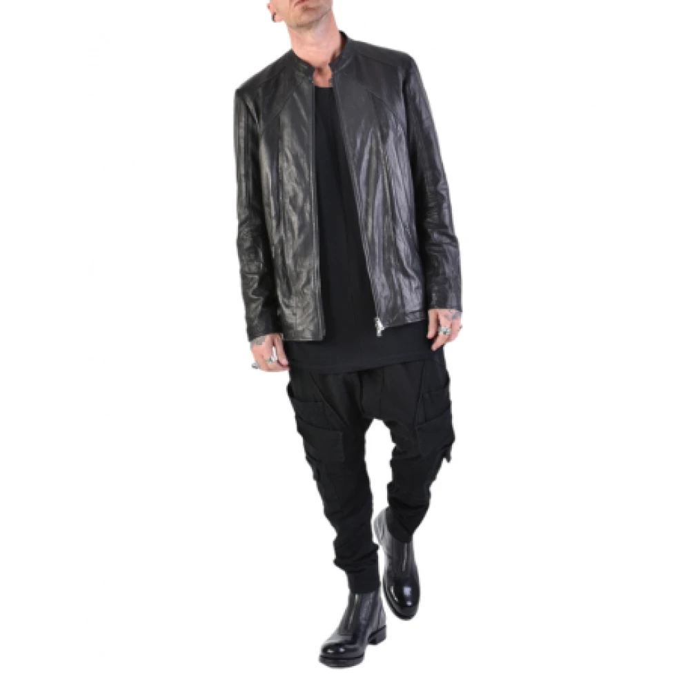 La Haine Inside Us Zwarte zachte leren motorjas Lm161 Black Heren