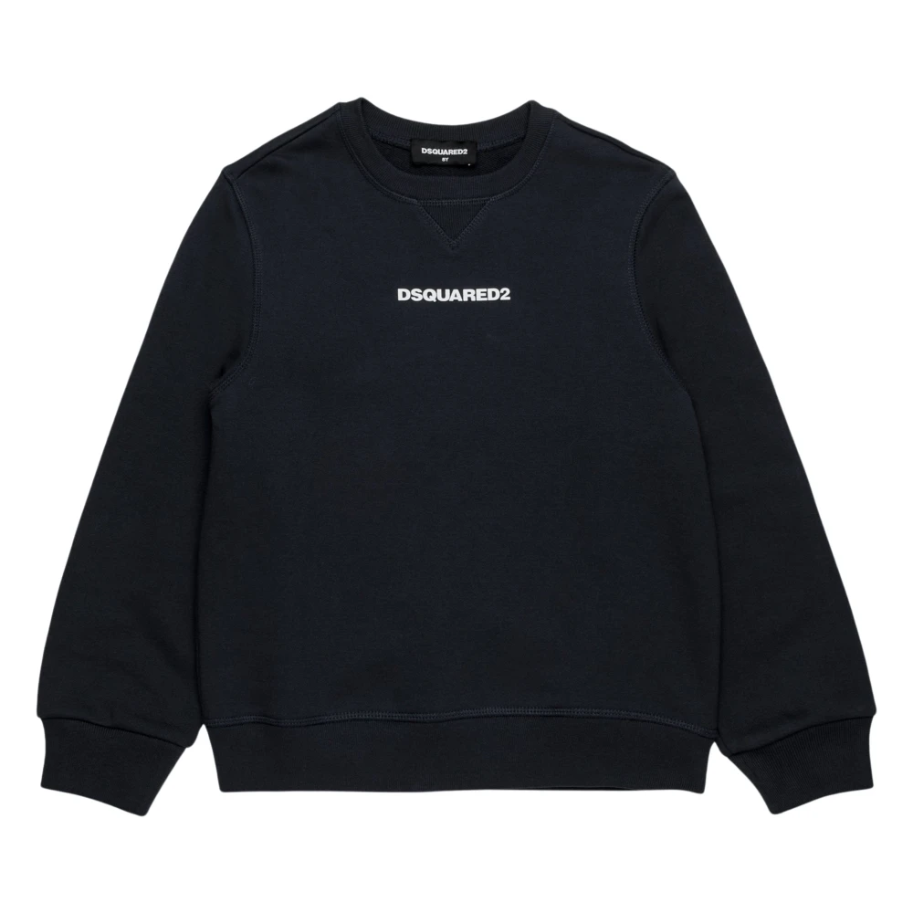 Dsquared2 Unisex Kids Black Kids Sweatshirts, 16 Y, Logo Sweatshirt