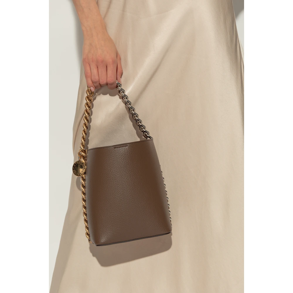 Stella Mccartney Frayme bucket-stijl schoudertas Brown Dames